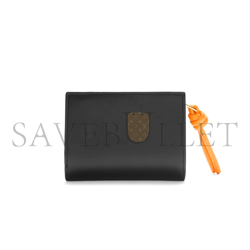 LOEWE KNOT COMPACT WALLET IN SHINY NAPPA CALFSKIN CEM1NCWX01 (11.4*8.5*3cm)